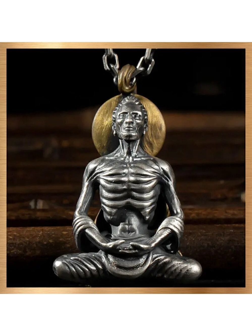 Praying Meditating Buddha Necklace / Pendant #1111